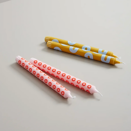 Bougies Ochre et Rose