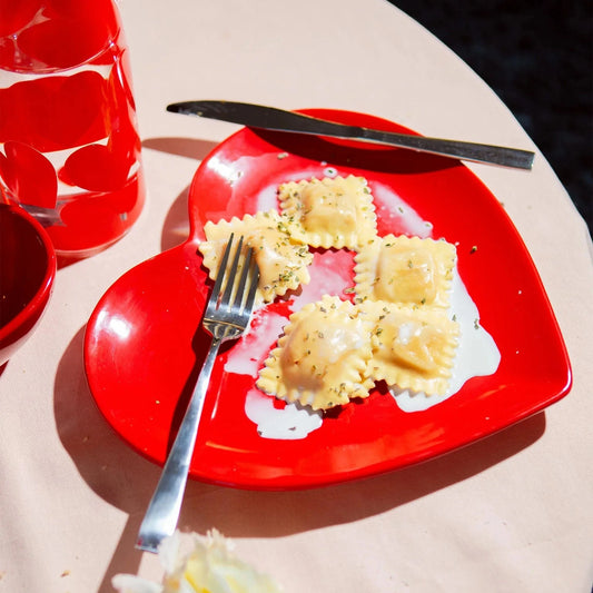 Assiette Love Rouge
