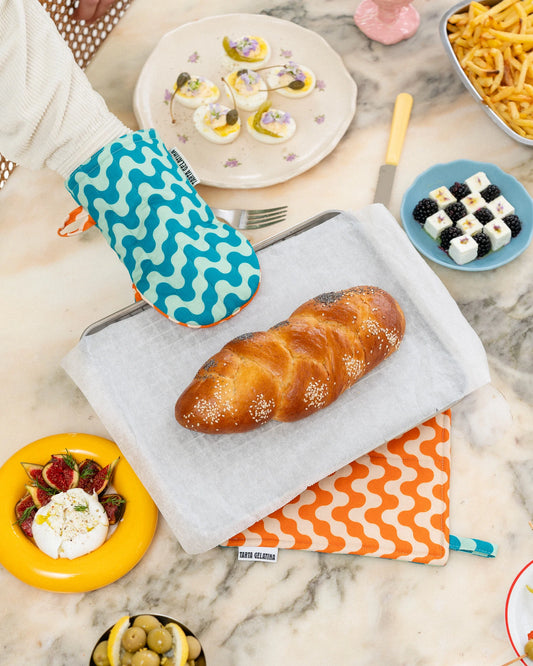 Manique de cuisine colorée en coton Tarta Gelatina - modèle Cookie Dough - Doux Comme Nous