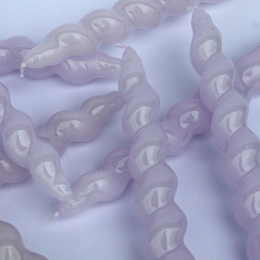 Set de 3 Cierges Torsadés Lilas
