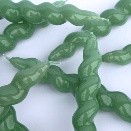 Set de 3 Cierges Torsadés Sauges