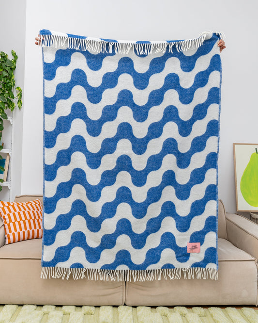 Plaid Medusa Bleu et Blanc