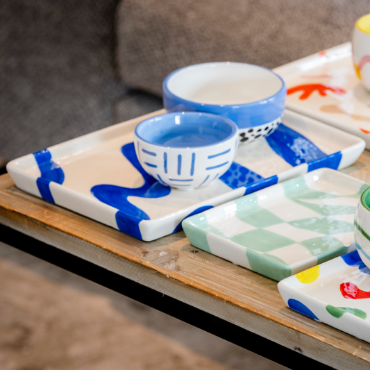 Plateau Alejandro Bleu Qué Rico - Doux Comme Nous