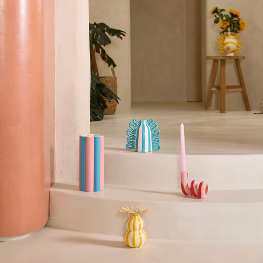 Bougeoir Belinda Fancy Fuego Rouge et Rose Qué Rico - Doux Comme Nous