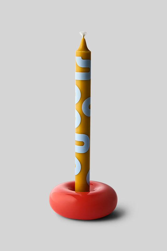 BOB CANDLER HOLDER SMALL RED STUDIO ABOUT - DOUX COMME NOUS