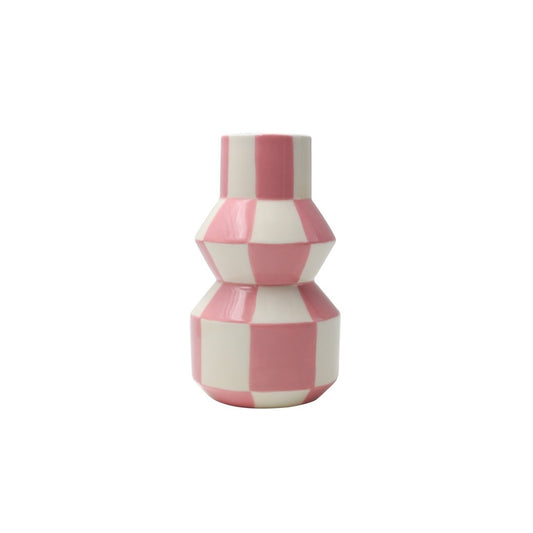 Vase Celestino Damier Rose