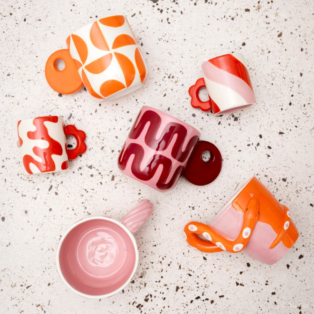 Mug Leonor Bordeau et Rose