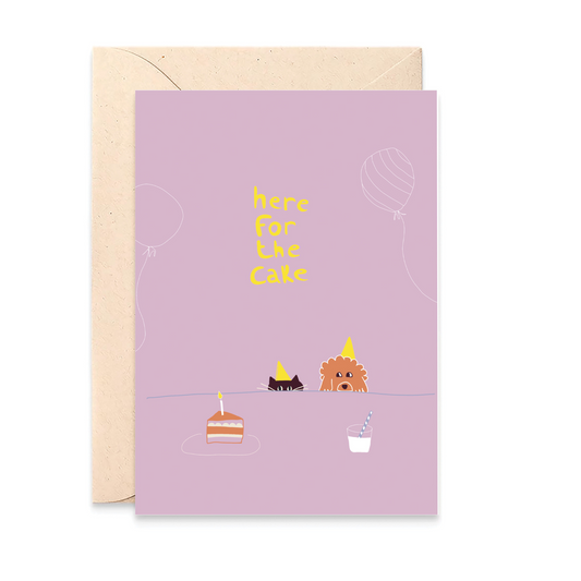 Carte Here For The Cake