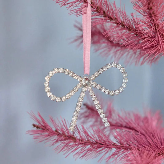 Noeud Décoration de Noël Argent