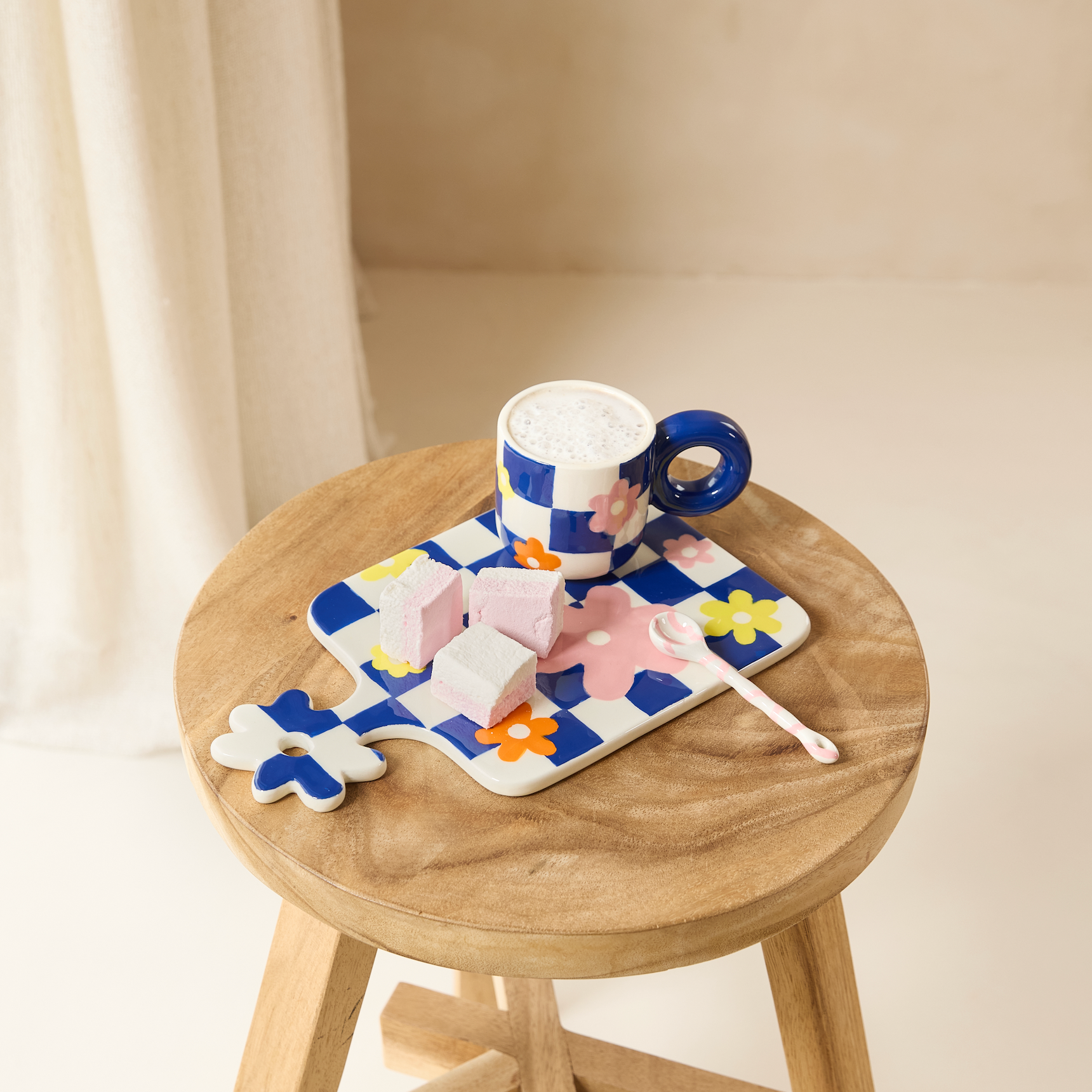 Mug Bautista Damier Qué Rico - Doux Comme Nous