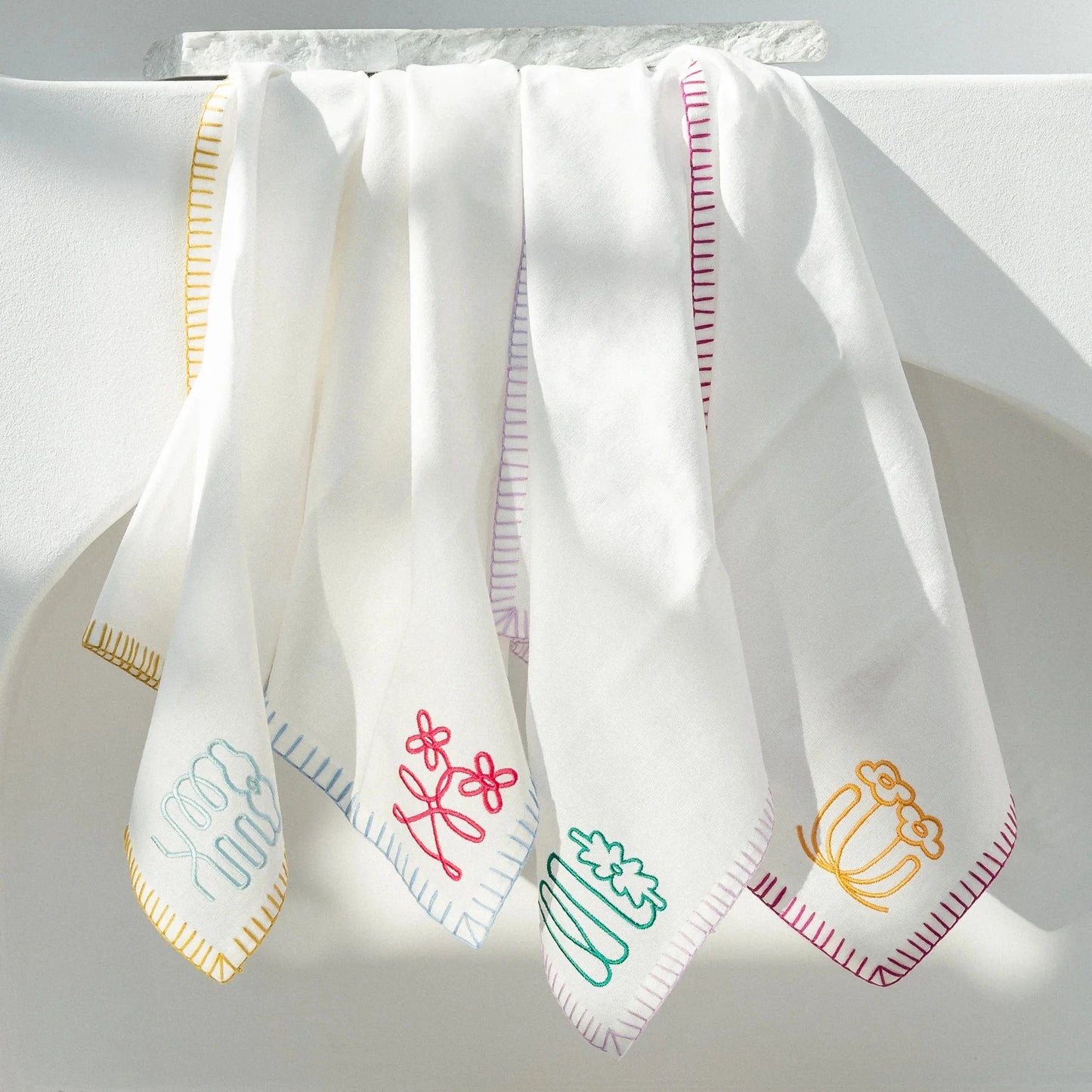 Ensemble de 4 Serviettes Bouquet