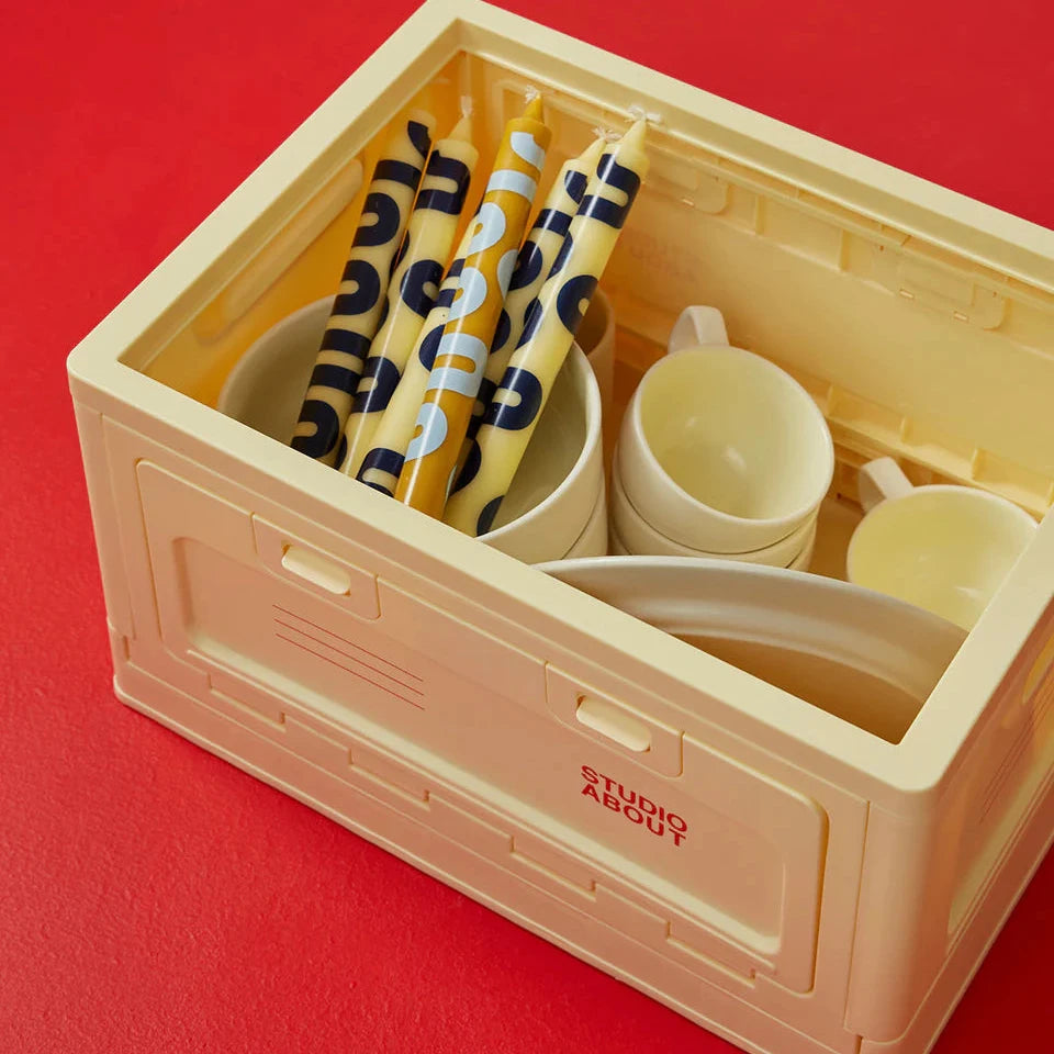 BOX MEDIUM LIGHT YELLOW STUDIO ABOUT - DOUX COMME NOUS