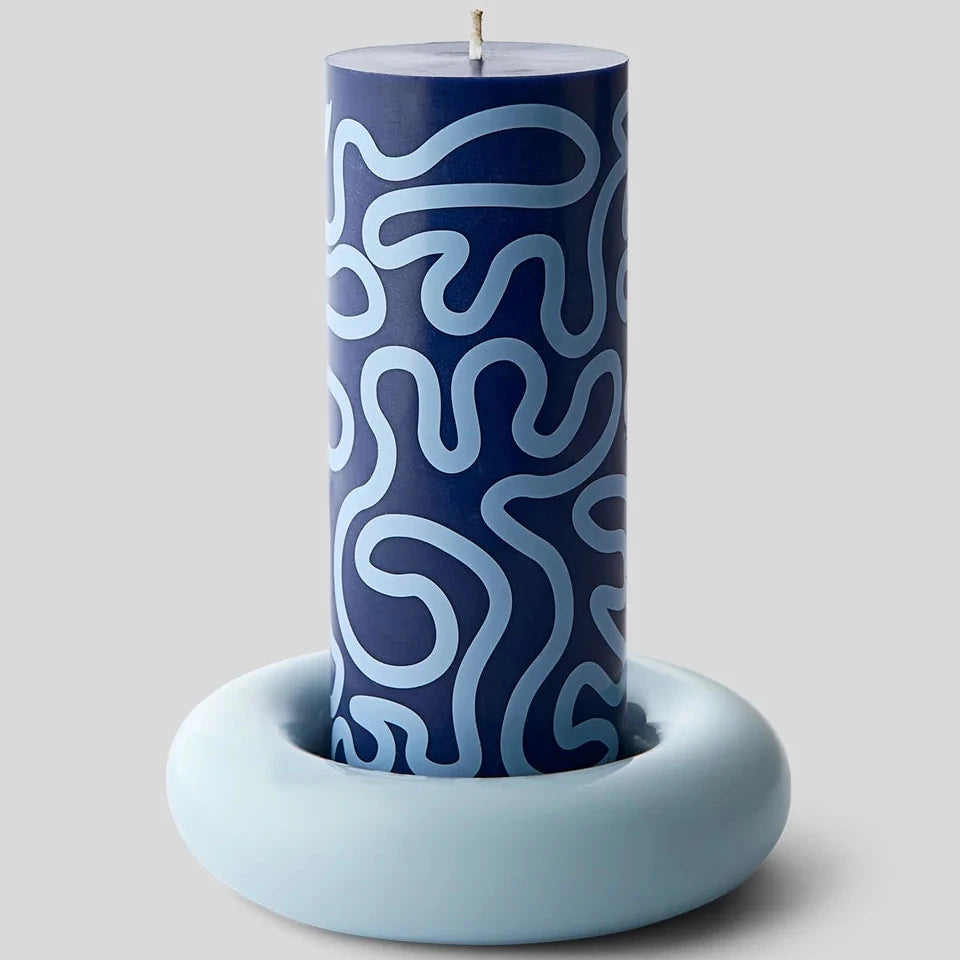 BOB CANDLE HOLDER LARGE BLUE STUDIO ABOUT - DOUX COMME NOUS
