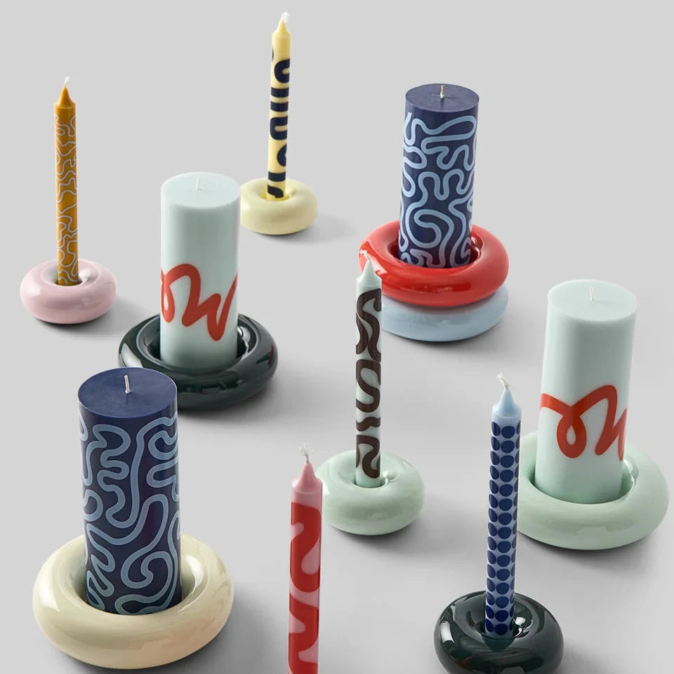 BOB CANDLER HOLDER SMALL PINK STUDIO ABOUT - DOUX COMME NOUS