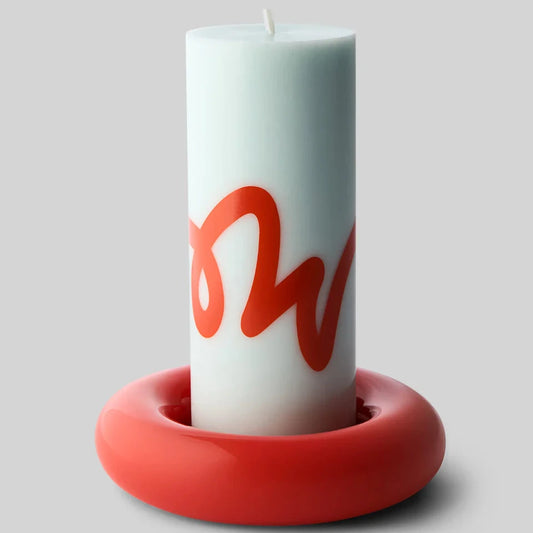 BOB CANDLE HOLDER LARGE RED STUDIO ABOUT - DOUX COMME NOUS
