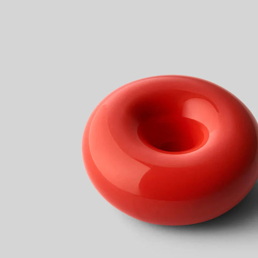 BOB CANDLER HOLDER SMALL RED STUDIO ABOUT - DOUX COMME NOUS