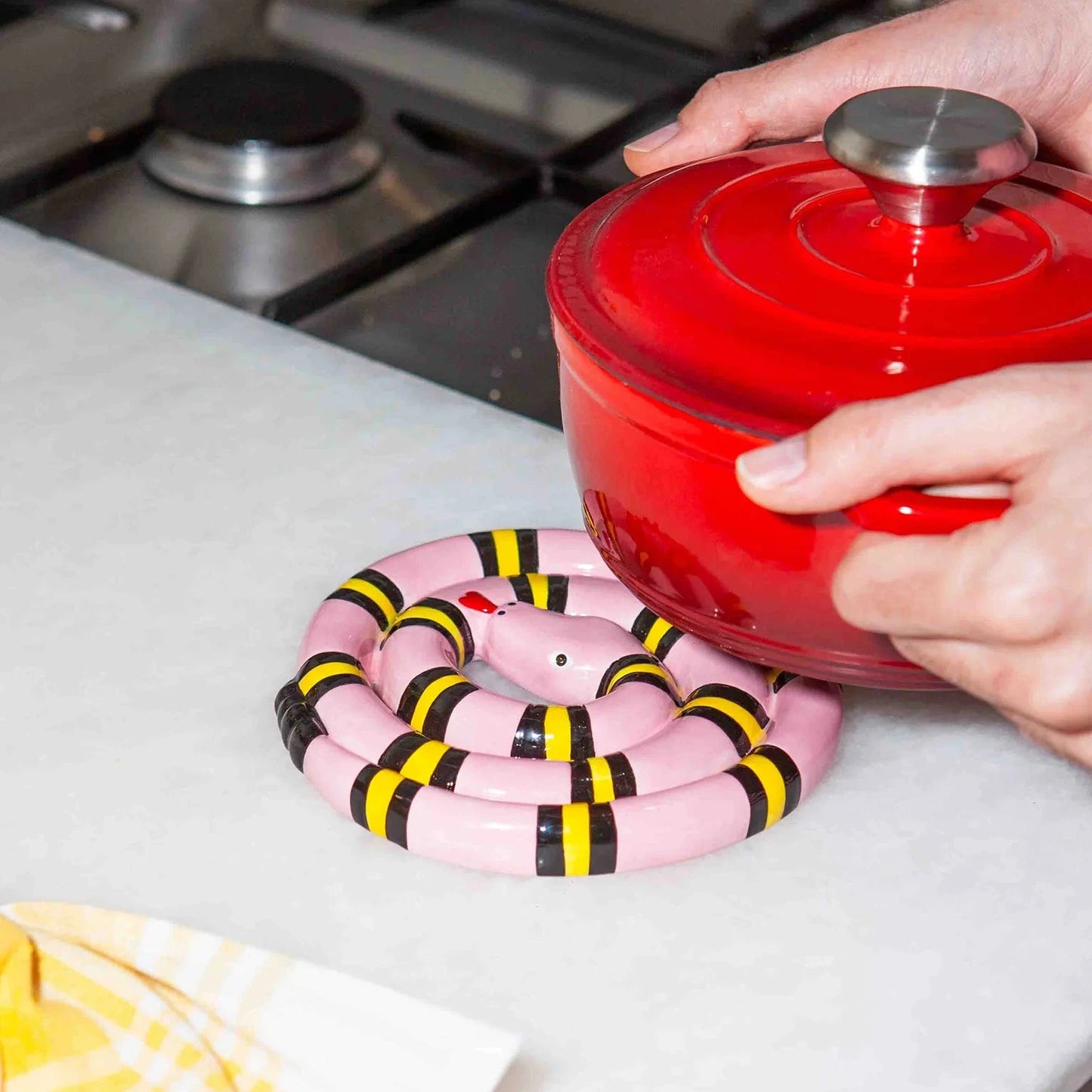 Dessous de plat Serpent Rose